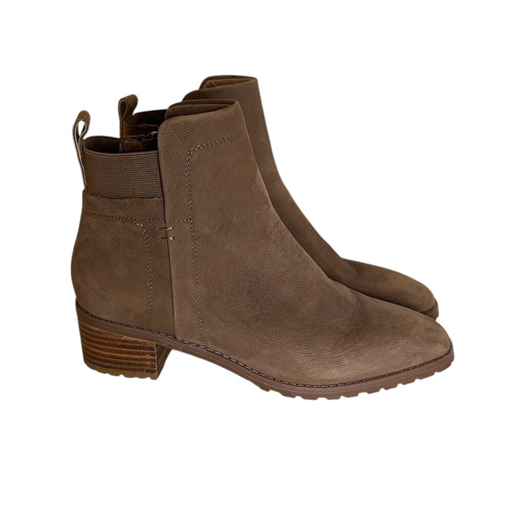 Blondo Shyne Waterproof Boots Suede Zip Tan 10